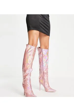 Public Desire Independent metallic knee boots in