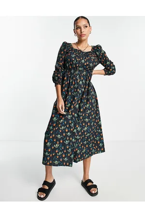 Whistles Midi dress in autumnal print