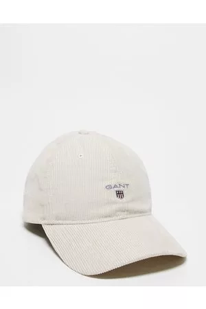 GANT Cord cap in cream with logo