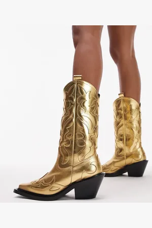 Botas y Botines de color dorado para mujer FASHIOLA.mx