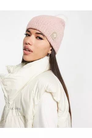 Columbia Winter Blur pom pom beanie in peach