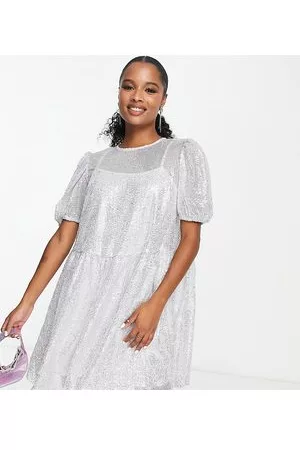 Collective The Label Exclusive puff sleeve sequin mini dress in
