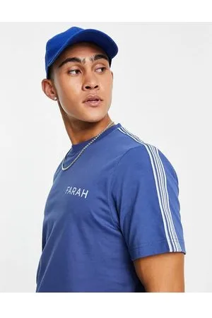 Farah Finlay T-shirt in steel with stripe detail Exclusive to ASOS