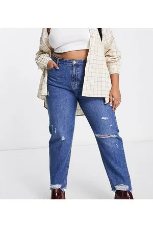 Yours Ripped mom jean in mid