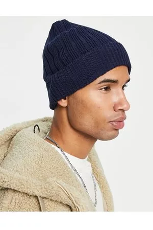 Boardmans Knitted ribbed beanie hat in
