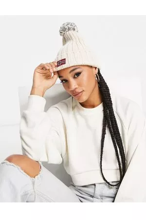 Napapijri Semiury bobble beanie in cream