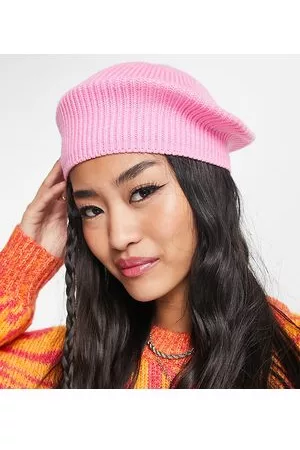 Pieces Exclusive knitted beret in candy