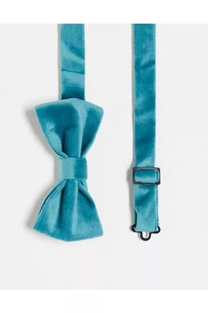 Devils Advocate Velvet bow tie in teal