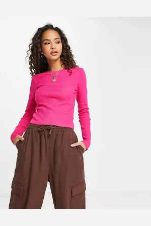 Pieces® Ribbed crop top in