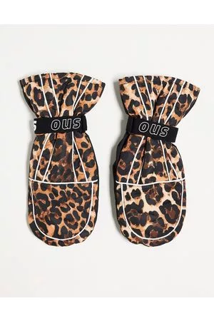 Topshop Mujer Guantes - Sno ski mittens in leopard