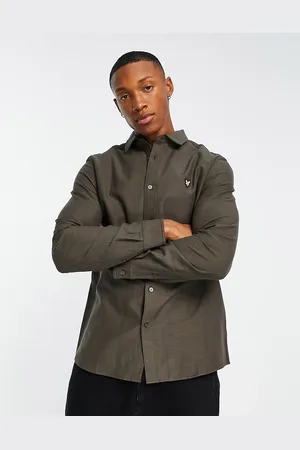 Lyle & Scott Vintage chunky slub long sleeve shirt in form