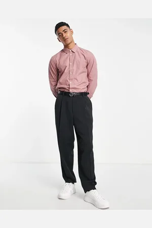 French Connection Long sleeve shirt in salmon pink and