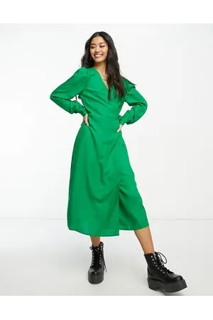 Y.A.S Y.A.S Krizza midi wrap dress in