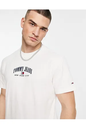 Tommy Hilfiger Cotton small varsity logo classic fit t-shirt in off
