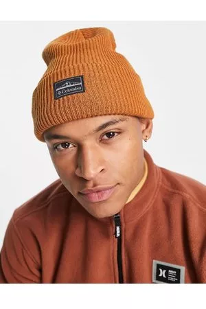 Columbia Lost Lager polyester knit beanie in tan