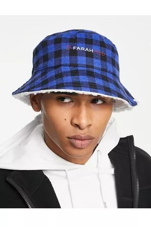 Farah Logo check bucket hat in
