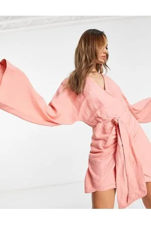 Pretty Lavish Knot front mini dress in pink