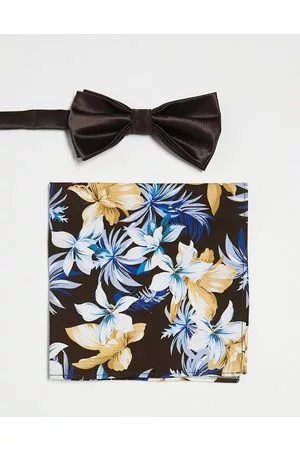 Devils Advocate Hombre Pajaritas - Bow tie in and pocket square in floral