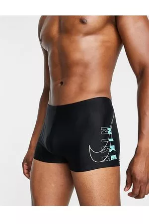 Nike Nike wimming square leg tight logo swim shorts in