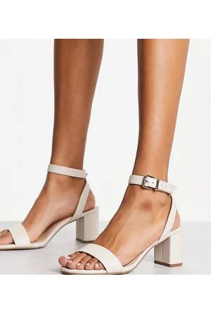 Dune Dune London Wide Fit block heel sandals in cream