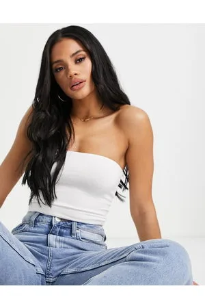 ASOS Ultimate bandeau crop top in cotton in
