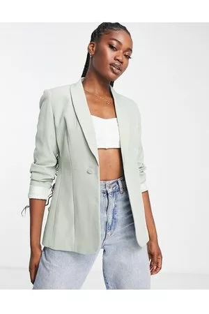 Little Mistress Bridesmaid suit jacket in sage