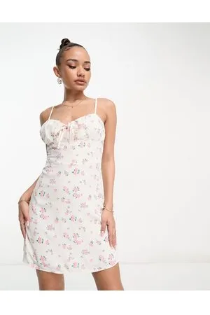 Collective The Label Ruched bust mini dress in mixed floral
