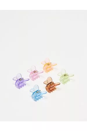 Glamorous Multipack mini butterfly shape clips in