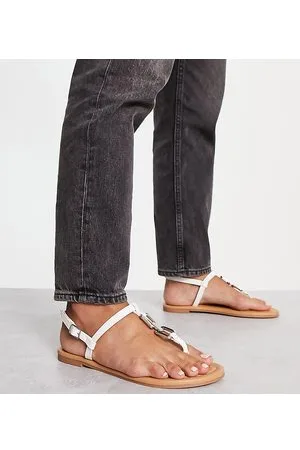 ASOS Wide Fit Fortune hardware flat sandal in