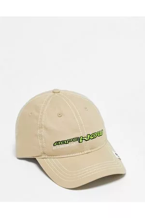 AAPE BY A BATHING APE Hombre Gorras - Aape by A Bathing Ape now baseball cap in beige with green logo embroidery