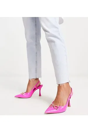 ASOS Wide Fit Stockholm snaffle detail mid shoes in neon croc