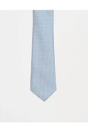 French Connection Diamond print tie in blue