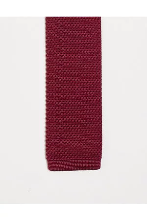Twisted Tailor Knitted tie in burgundy