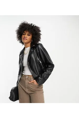 ASOS ASOS DESIGN Tall ultimate faux leather biker jacket in