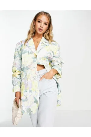 ASOS Floral oversized grandad blazer