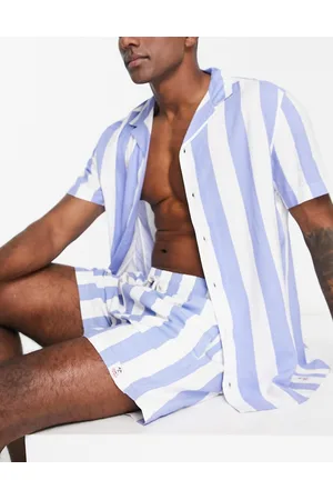 Hunky Trunks Beach shirt in light stripe