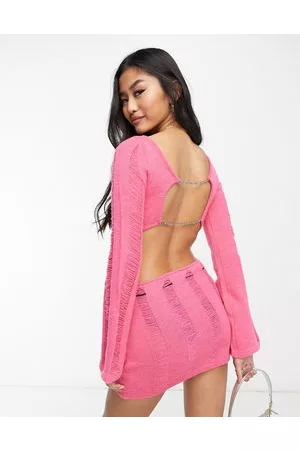 Bailey Rose Backless ladder knit mini dress in