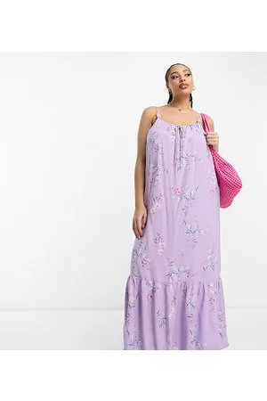River Island Floral slip maxi dress in lilac