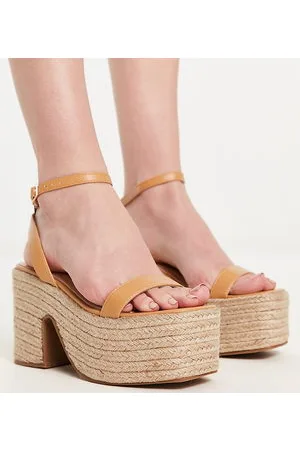 Raid Exclusive Remington platform espadrilles in camel