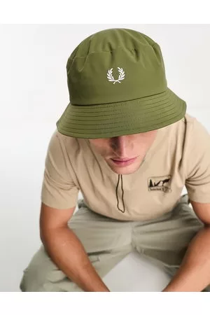 Fred Perry Hombre Sombreros - Bucket hat with cord in khaki