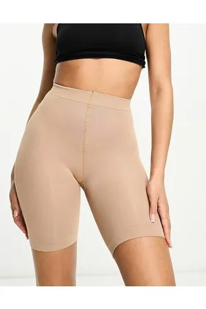 ASOS DESIGN Curve 2 pack anti-chafing shorts in golden bronze