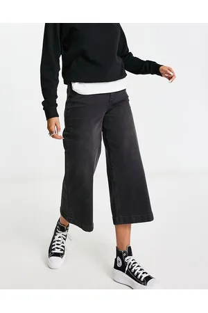 French Connection Wide leg culotte jeans in washed