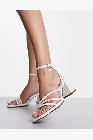 River Island Tubular strappy heeled sandal in