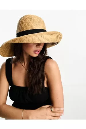 New Look Mujer Sombreros - Oversized floppy hat with black ribbon