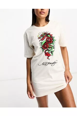 ED HARDY Mujer Casuales - Indi sleep t -shirt dress with dragon motif in