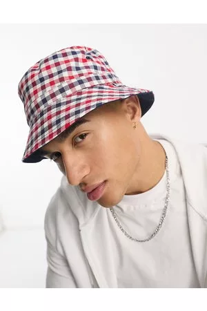 Ben Sherman Hombre Sombreros - Gingham reversible bucket hat in