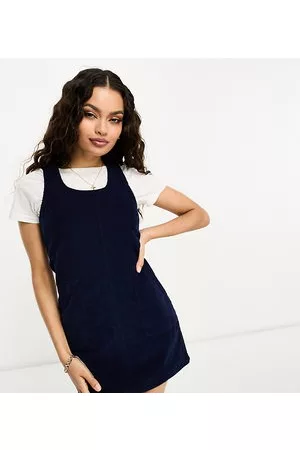 Don't Think Twice Mujer Casuales - DTT Petite Dawn cord pinafore dress with zip back in