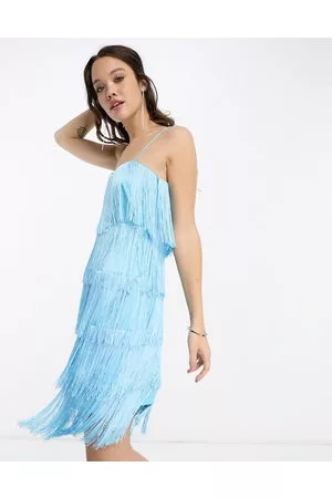 Extro & Vert Mujer Cortos - Premium cami mini dress in fringe