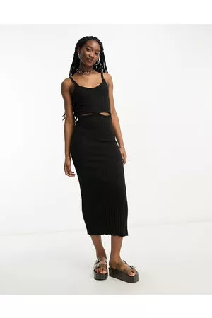 COLLUSION Mujer Vestidos cut out - Heavy rib cut out cami maxi dress in