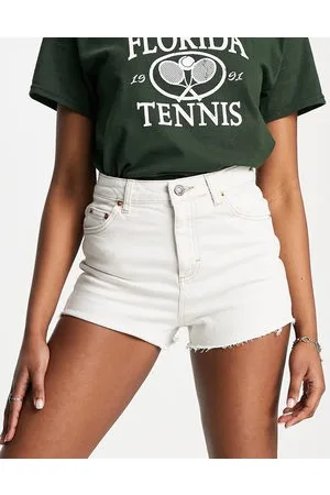 Topshop Denim comfort stretch mom shorts in